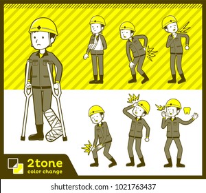 2tone type helmet construction worker men_set 08