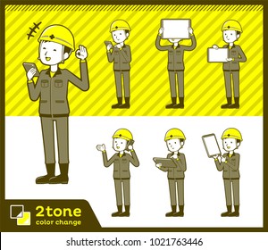 2tone type helmet construction worker men_set 06