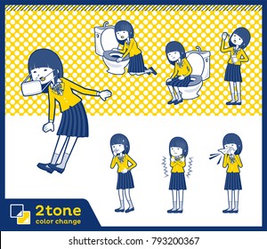 2tone type school girl Blazer