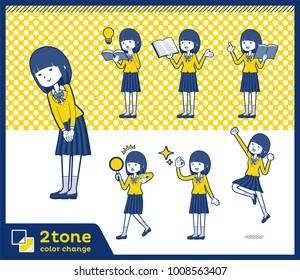2tone type school girl Blazer_set 05