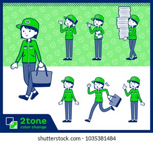 2tone type Women in work clothes_set 02