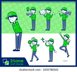 2tone type Women in work clothes_set 05