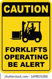 2-Way Forklifts Operating vector Sign