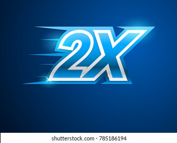 2X blue logo