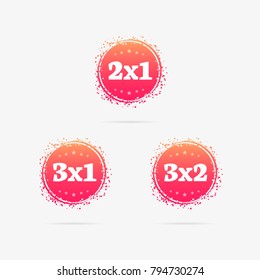 2x1, 3x1 & 3x2 Offer Labels
