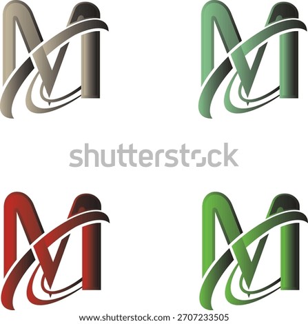 A 2x2 grid of four stylized letter 
