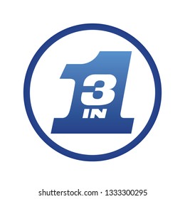 3 in 1 logo vector, 5k