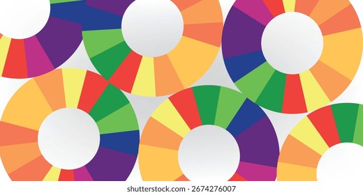 3 6 12 Imagen de la rueda de color. Imagen Clipart