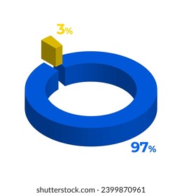 3 97 3d donut pie chart illustration eps vector 