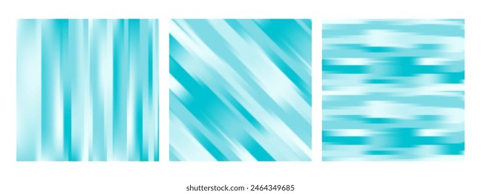 3 abstract chromatic blue backgrounds. Vector geometric design for the background.
