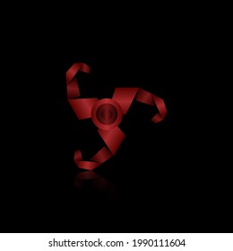 3 Abstract hand strong graphic design vector illustration