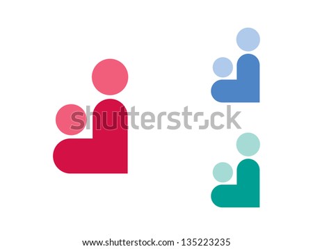 3 Abstract Mentoring Icons.