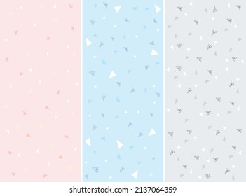3 fondos vectoriales abstractos con triángulos