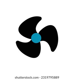 3 air cooler fan blade spinning icon vector illustration eps