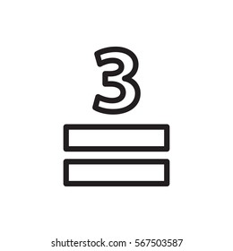 3 allowed icon illustration isolated vector sign symbol