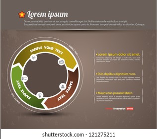 3 Arrow Circle Loop / Business Plan / Education Template / Infographic / Information Project