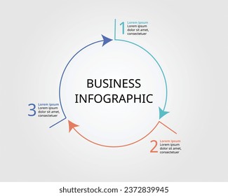 3 arrow template for infographic for presentation for 3 element