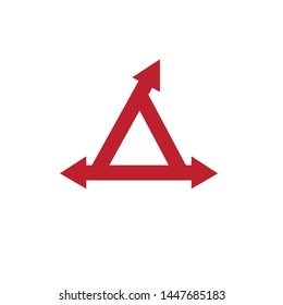 3 arrow and triangle vector logo design