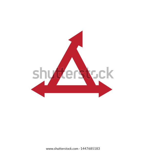 3 Arrow Triangle Vector Logo Design Stock Vector (Royalty Free ...