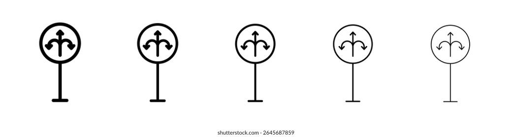 3 seta ícone de caminho ilustração simples logotipo arte