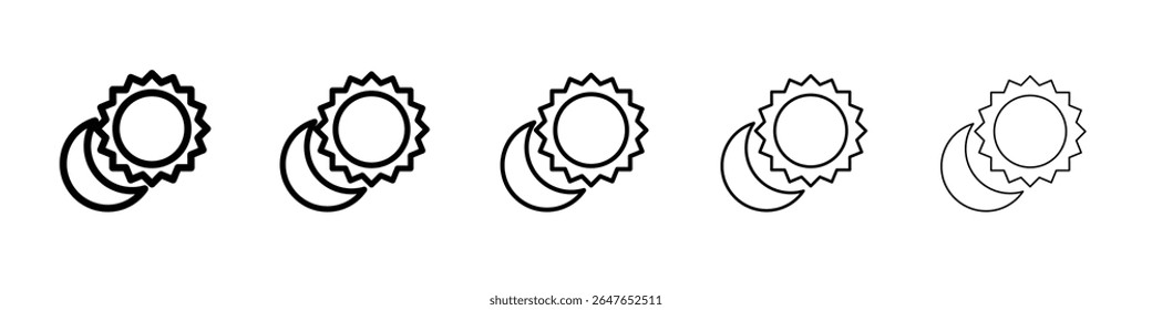 3 arrow way icon vector thin outline style sign