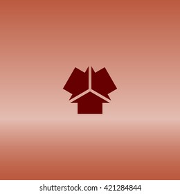 3 arrows facing each other icon