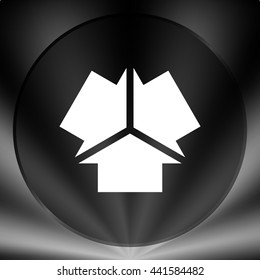 3 arrows facing each other icon