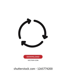 3 arrows rotation icon vector 