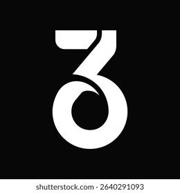 3 IN THE ARTISTIC LOGO DESIGN IDEA VECTOR.