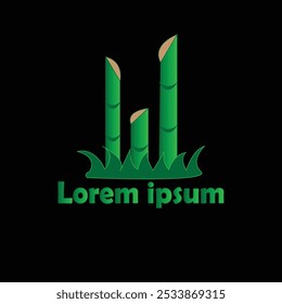 3 EPS de diseño de logotipo de bambú