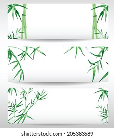 3 bamboo vector banners