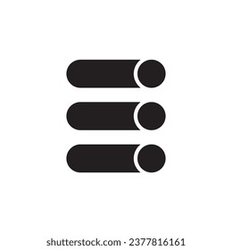 3 bar icon. Menu bar. shuitable for app 
