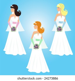 3 beautiful brides