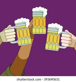 3 Beer Mug Toast