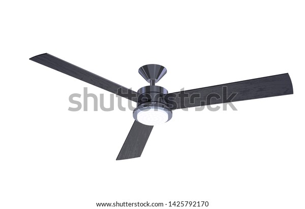 3 Blade Ceiling Fan Isolated Vector Stock Vector Royalty Free