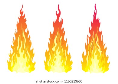 3 bonfire icon with flat bottom design element on white background