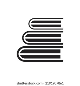 3 Book Filled Icon Vector Illustration
