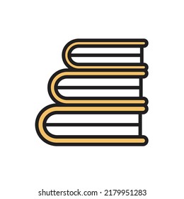 Ilustración de vectores de iconos de 3 libros