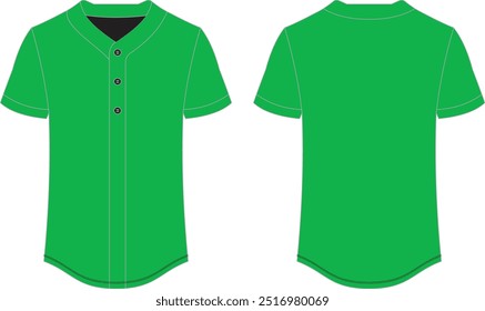 3 button baseball jersey isolated plain mockup design