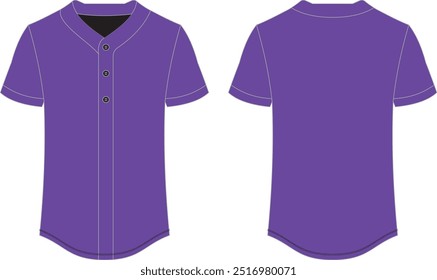 3 botão camisa de beisebol isolado simples mockup design