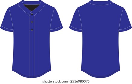 3 button baseball jersey isolated plain mockup design