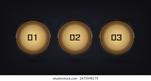 3 Button of the overall design exudes a sense of premium quality and sophistication, suitable for high-end branding or luxury buttons