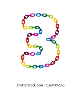 3 Chain Letter Logo Icon Design