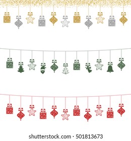 3 Christmas hanging Decorations