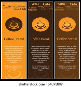 3 coffee banners