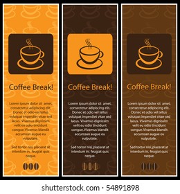 3 coffee banners
