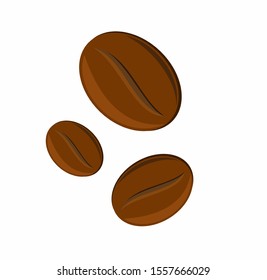 Three coffee beans.ai Royalty Free Stock SVG Vector and Clip Art