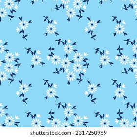 3 color Floral seamless pattern can be used for wallpaper, website background, textile printing. Endless vector illustration of flowers on light background. Flower theme. Summer collection.