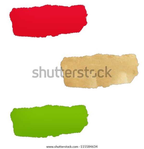 3 Color Paper Hole, Isolated On White\
Background, Vector\
Illustration