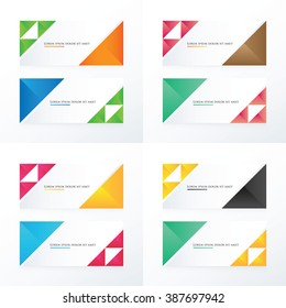3 color set triangle banner